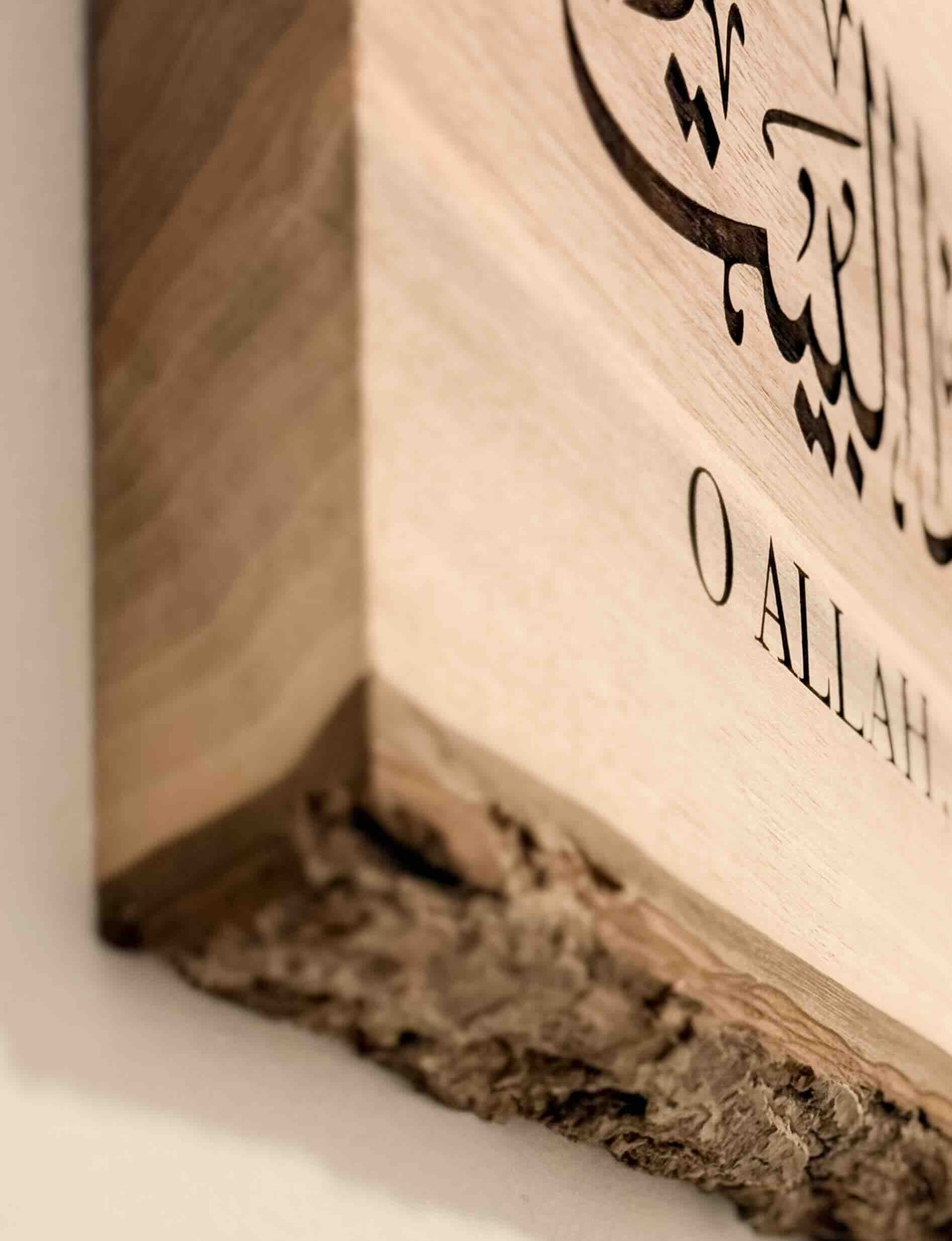 Close up of Live Edge Plaque